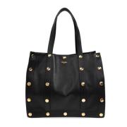 Shopper tas met studs Moschino , Black , Dames