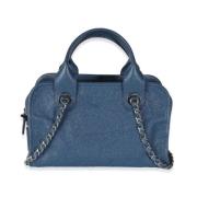 Pre-owned Leather chanel-bags Chanel Vintage , Blue , Dames