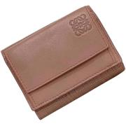 Pre-owned Leather wallets Loewe Pre-owned , Pink , Dames