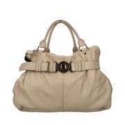 Pre-owned Leather totes Burberry Vintage , Beige , Dames