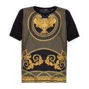 Gedrukte Top Versace , Black , Dames