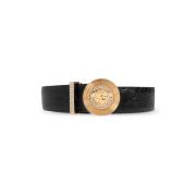 Leren riem Versace , Black , Dames