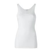 Klassieke Witte Geribbelde Tanktop van Katoen James Perse , White , Da...