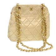 Pre-owned Leather chanel-bags Chanel Vintage , Beige , Dames