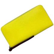 Pre-owned Leather wallets Loewe Pre-owned , Yellow , Dames