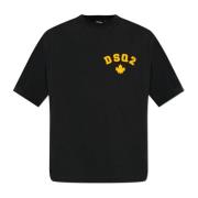 T-shirt met logo Dsquared2 , Black , Heren