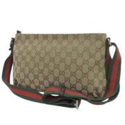 Pre-owned Canvas gucci-bags Gucci Vintage , Beige , Dames