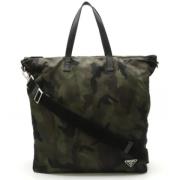 Pre-owned Nylon totes Prada Vintage , Green , Dames