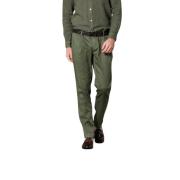 Genova Style Linnen Katoen Chino Broek Mason's , Green , Heren