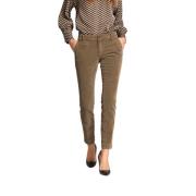 Velvet Curvy Fit Chino Broek Mason's , Brown , Dames