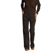 Rechte Dames Chino Broek in Gabardine Mason's , Brown , Dames