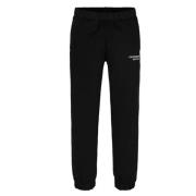 Institutional HWK Zwarte Broek Wit Logo Calvin Klein , Black , Heren