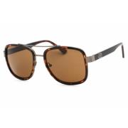 Stijlvolle Bruine Metalen Zonnebril Guess , Brown , Heren