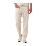 Ecru Hemp Straight Leg Jeans Selected Homme , Beige , Heren