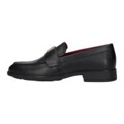 Klassieke Loafer Zwart Leer Vrouwen Tommy Hilfiger , Black , Dames