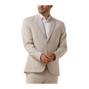 Beige Jersey Blazer Flex Noos Selected Homme , Beige , Heren