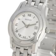 Pre-owned Stainless Steel watches Gucci Vintage , White , Dames