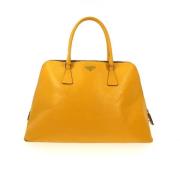 Pre-owned Leather prada-bags Prada Vintage , Yellow , Dames