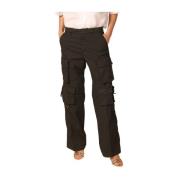 Stijlvolle Cargo Broek in Zwart Gabardine Mason's , Black , Dames