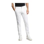 Extra Slim Chino Broek in Stretch Gabardine Mason's , White , Heren