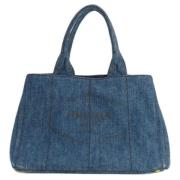 Pre-owned Fabric totes Prada Vintage , Blue , Dames