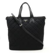 Pre-owned Leather totes Prada Vintage , Black , Dames