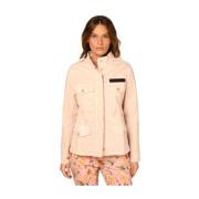 Roze Katoenen Field Jacket met Patch Mason's , Pink , Dames