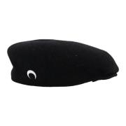 Zwarte wollen Franse Baret Marine Serre , Black , Unisex