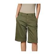 Groene Chino Bermuda Shorts Mason's , Green , Dames