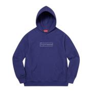 Limited Edition Krijt Box Logo Hoodie Kaws , Blue , Heren