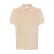 Beige Polo Shirt met Logo Detail Calvin Klein , Beige , Heren