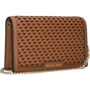 Bruin Leren Flap Ketting Crossbody Tas Michael Kors , Brown , Dames