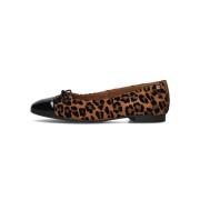 Bruine Luipaardprint Ballerinas Paul Green , Brown , Dames