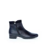 Marine Leren en Fluweel Booties Gabor , Blue , Dames