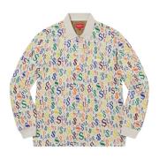 Valuta Jacquard Zip Polo Wit Supreme , Multicolor , Heren