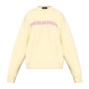 Sweatshirt met Logo Dsquared2 , Yellow , Dames