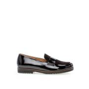 Zwarte lak- en fluwelen loafers Gabor , Black , Dames