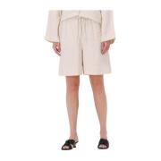 Korte Dames Zand Broeken Selected Femme , Beige , Dames