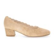 Velours lederen golfsnede pumps Gabor , Beige , Dames