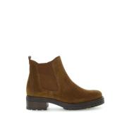 Moderne Chelsea Boots in Cognac Velvet Gabor , Brown , Dames