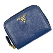 Pre-owned Leather wallets Prada Vintage , Blue , Dames