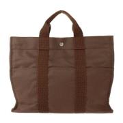 Pre-owned Canvas handbags Hermès Vintage , Brown , Dames