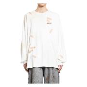 Geborduurde Bandage Longsleeve T-shirt Doublet , White , Heren