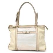 Pre-owned Fabric shoulder-bags Salvatore Ferragamo Pre-owned , Beige ,...