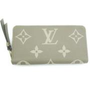 Pre-owned Leather wallets Louis Vuitton Vintage , Gray , Dames