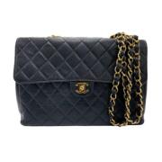 Pre-owned Leather chanel-bags Chanel Vintage , Black , Dames