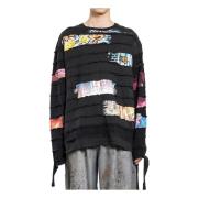 Patchwork Ronde Hals T-Shirt Doublet , Black , Heren