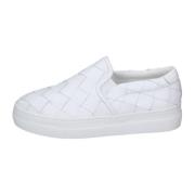 Leren Slip-On Sneakers voor Vrouwen Stokton , White , Dames