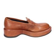 Leren Loafers voor Vrouwen Moma , Brown , Dames