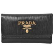 Pre-owned Leather key-holders Prada Vintage , Black , Dames